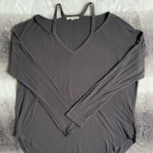 Express Long Sleeve Shoulder-less Shirt